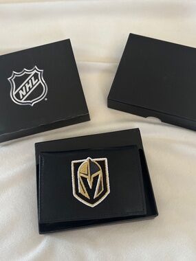 Vegas Golden Knights Wallet Black Trifold Embroidered Patch NHL Men NEW IN BOX